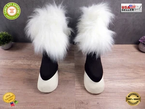 Horse Unicorn Hooves Fluffy Furry Costume Cosplay Shoes with Thigh High Leggings - Picture 1 of 14