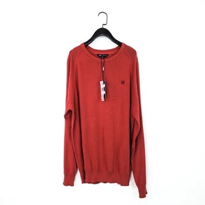 Crew Clothing Dusty Pink Red Cotton Crew Neck Fine Knit Jumper - Size XL NEW - Picture 1 of 21