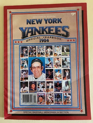 1984 OFFICIAL YANKEES  YEARBOOK  MANTLE MARIS  RUTH GEHRIG MEMORABILIA SECTION - Image 1 of 3