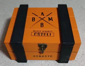 Alec Bradley Black Market Esteli Robusto Empty Cigar Box Wooden Crate - Picture 1 of 7