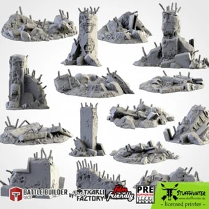 Tabletop Terrain Terreno - City Debris - Scifi City Escombros Ruinas - Imagen 1 de 18