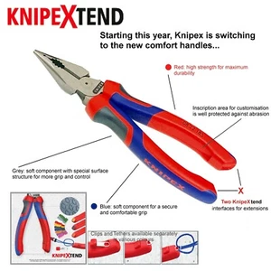 ALL NEW - Knipex Knipextend 185mm Needle Nose Combination Cutting Pliers 0822185 - Picture 1 of 13