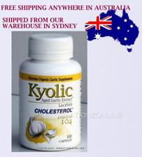 Formula 104 Kyolic Aged Garlic Extract Cholesterol Health 100 capsules EXP12/25
