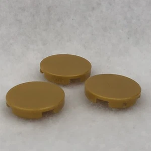 LEGO 14769 Pearl Gold Tile, Round 2 x 2 with Bottom Stud Holder (x1) - Picture 1 of 2