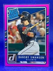 2017 Donruss Rated Rookie Pink Border /25 #33 Dansby Swanson