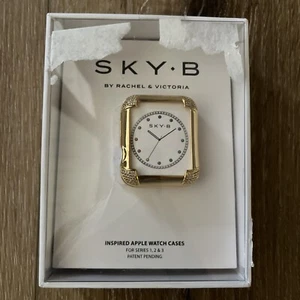 SKYB Pave Corners Yellow Gold Protective Jewelry Case for Apple Watch 1,2, and 3 - Picture 1 of 2