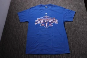 Texas Rangers 2010 American League Champions Double Sided Tee Shirt Men's L - Picture 1 of 11