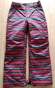 Burton Snowboard Pants Youth DryRide - Ski Snow Winter Sz XL Red Black Stripe - Picture 1 of 5