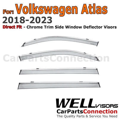 WellVisors Viseras Ventana Lateral Volkswagen Atlas 18-24 Puerta Deflectores Deflectores Foto 1 de 4