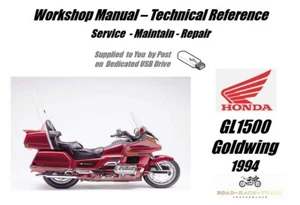 Honda GL1500 GL 1500 Goldwing Manuale Officina Servizio Riparazione USB 1994 - Foto 1 di 9