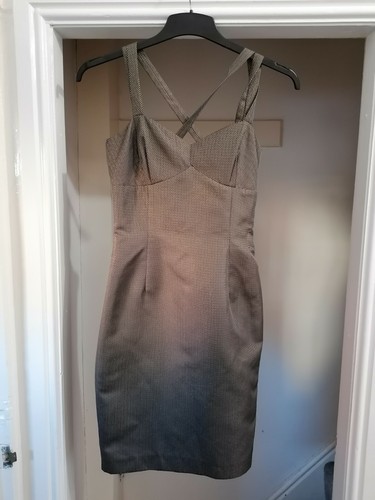 Abito moschino tratteggiato oro taglia 8