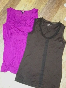 2 womens tops shirt blouse ~ by Daisy Fuentes ~ small - Picture 1 of 9