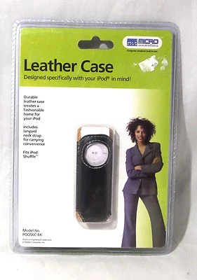 Funda de cuero negra Micro Innovations iPod Shuffle Foto 1 de 2