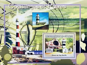GUINEA MUSCHELN & LEUCHTTÜRME BRIEFMARKEN SS POSTFRISCH 2007 MARINE KAP RECIFE LEUCHTTURM - Bild 1 von 1