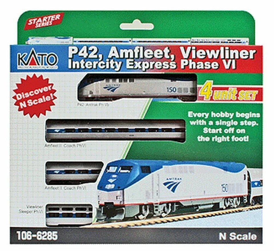 KATO P42 Amfleet Viewliner Intercity Express Phase IV Train Set - 1066285