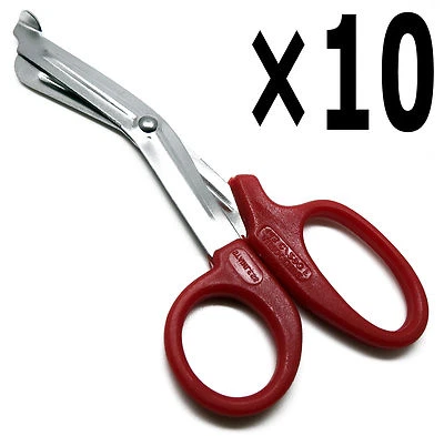 10× EMT Utility Red Scissors 5.5" Medical Paramedic First Aid Shears Tools - Image 1 of 4