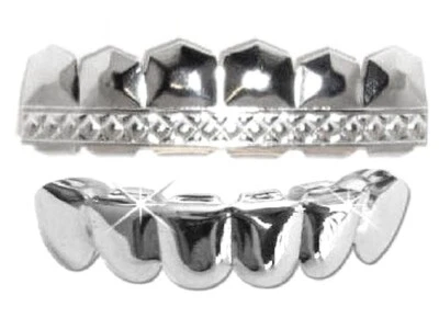 Escuadrón Suicida Joker Parrillas de Dientes de Boca Plateada Grillz Deluxe Película Pro Set + Moldes Foto 1 de 4