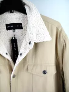 Edgar + cenere taglia Giacca tracker jeans XL leggera beige senape foderata blu blu NUOVA - Foto 1 di 9
