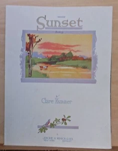 Sunset - 1920 sheet music - by Clare Kummer - Picture 1 of 1
