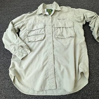 Camisa Cabelas Guidewear Para Hombre Pequeña Tostada Ventilada Manga Botón Bolsillos con Cremallera Foto 1 de 4