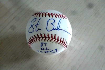STEVE BEDROSIAN (87 NL Cy Young) Signed MLB Baseball -James Spence Authenticated - Image 1 of 4