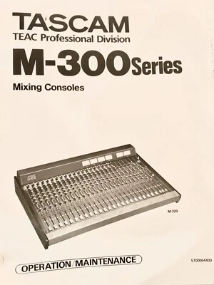 Tascam M-320B  mixing/recording console  oper/maint manual copy - Image 1 of 2