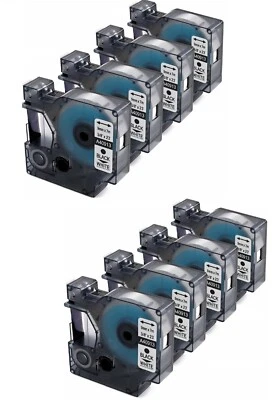 Paquete de 8 cintas de etiquetas 40913 negras/blancas para DYMO D1 LabelManager 210D 450 260P Foto 1 de 3