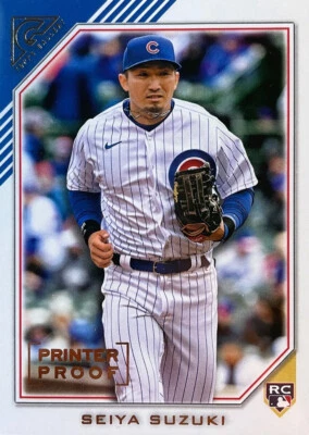 2022 Topps Gallery Seiya Suzuki RC #137 Printer Proof Parallel Chicago Cubs - Image 1 of 3