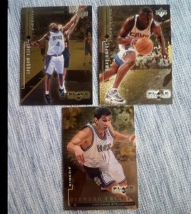 1999 Upper deck black diamond refractors, Chris Webber,stokakovic and Kemp.
