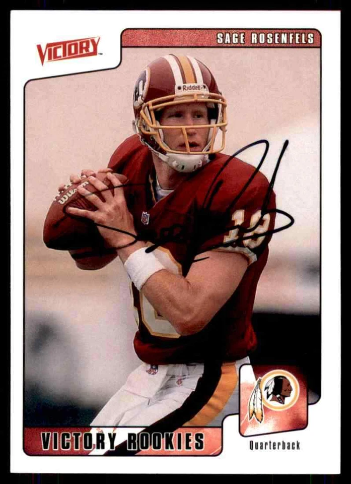 2001 UD UPPER DECK VICTORY SAGE ROSENFELS ROOKIE AUTO WASHINGTON REDSKINS #427 - Image 1 of 2