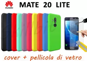 COVER CASE CUSTODIA PROTEZIONE SILICONE GEL PER HUAWEI MATE 20 LITE + VETRO - Foto 1 di 6