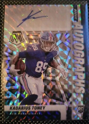 2021 Panini Mosaic Rookie Autographs Kadarius Toney RA-12  — Giants / Chiefs RC  - Image 1 of 2