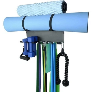 Gym Storage Rack Stable Barbell Rack for Cable Jump Ropes Resistance Bands - Picture 1 of 7