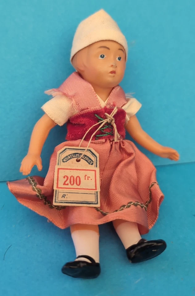 Poupée ancienne  Josette SNF en celluloïd  12 cm petite soeur de Françoise - Photo 1/4
