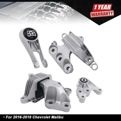 4PCS Engine, Trans & Torque Strut Mount For 2016-2018 Chevrolet Malibu 1.5L Auto - Imagem 1 de 4