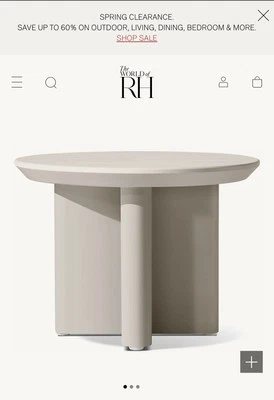 RH Restoration Hardware Aluminum Round Outdoor / Indoor Table - Image 1 of 4