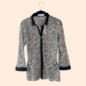 Anne Fontaine Leopard Lace Button Down Shirt - Picture 1 of 7