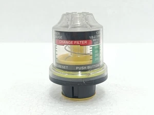 FILTER MINDER AIR FILTER GAUGE 1/8-27 NPT FILTER RESTRICTION INDICATOR PUSH BUTT - Foto 1 di 9