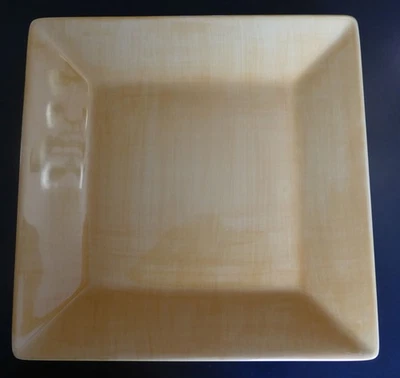 Set of 4 Corsica Square Dinner Plate 10 3/8" Butter Yellow Gold - Image 1 of 3