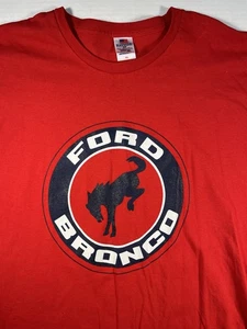 Ford Bronco Emblem Logo Graphic T-Shirt Bayside Made In USA Offroad 4x4 - Picture 1 of 7