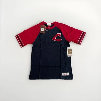 Mitchell & Ness Mens Cleveland Indians Team Captain Tee - Image 1 of 4
