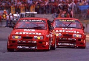 DJR JOHNSON BOWE RS500 1 - 2 Ford Sierra Large Vinyl Poster Motorsport Ford - Picture 1 of 1