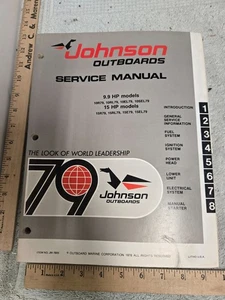 Johnson fuerabordas manual de servicio, 1979, 9,9 15 HP modelos caballos de fuerza - Imagen 1 de 1