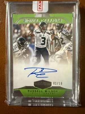 Panini Plates & Patches 2017 automático Russell Wilson 1/10 Foto 1 de 2