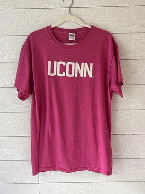 UConn University Of Connecticut T-Shirt Large Short Sleeve Pink - Image 1 of 4