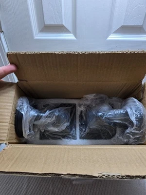 2 Pack Outdoor Wall Lantern Black Matte Exterior Light with Clear Glass Sconce - Image 1 of 4