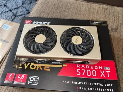 MSI Radeon RX 5700 XT EVOKE OC GDDR6 Graphics Card - 8GB Fans Need Fix - Image 1 of 4