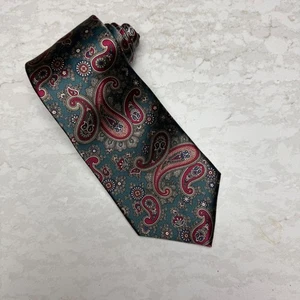 Vintage Oscar de la Renta Paisley Necktie Silk Classic Elegant Men's Tie - Picture 1 of 4