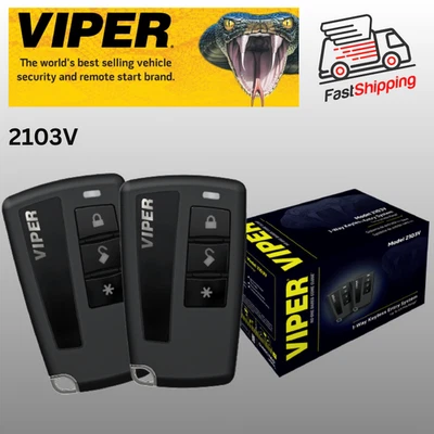 VIPER 2103V / 1-WAY KEYLESS ENTRY SYSTEM  W/ (2) 4-BUTTON REMOTES   **NEW** - Image 1 of 4