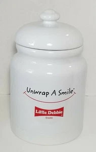 Little Debbie Unwrap A Smile Vintage Snack Kuchen Keksdose 9" Kanister Leckereien  - Bild 1 von 8